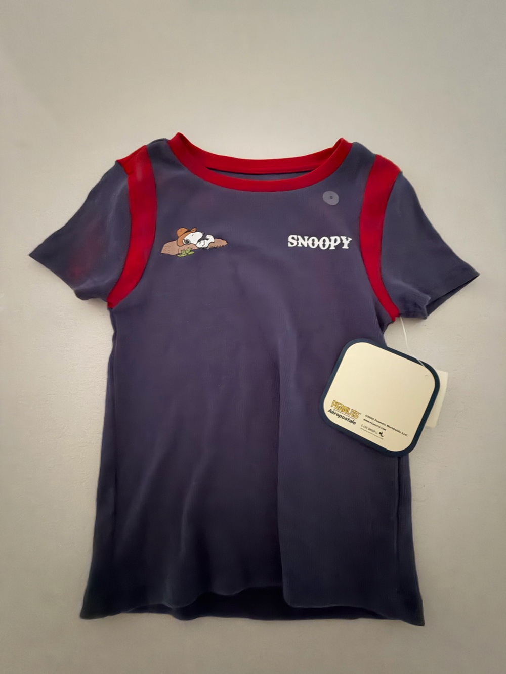 Navy & Red Short Sleeve Tee